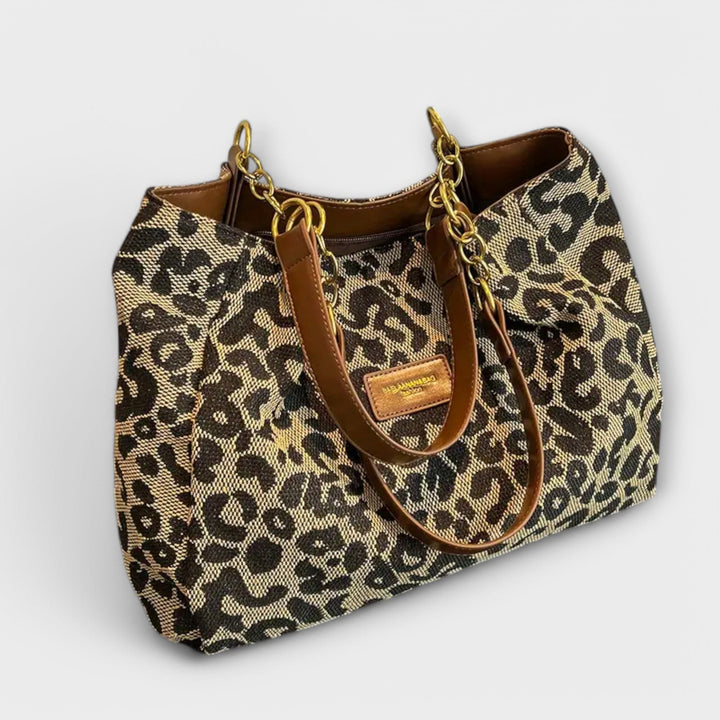 Nora - Leopard Canvas Tote