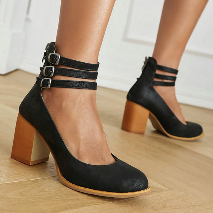 Sophia™ | Ankle Strap Chunky Heel Sandals