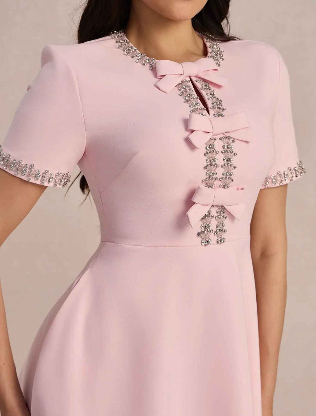 Isabella™ | A-Line Dress with Bows and Beads